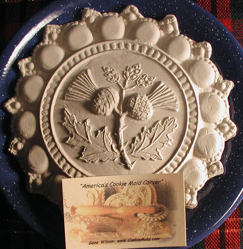Vintage Treen Thistle Shape shortbread mould - Scottish Shortbread mould -  kitchenalia