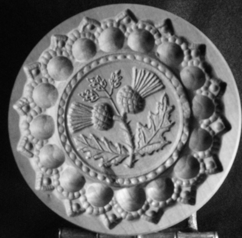 Shortbread Baking stone - 8 mould with thistle pattern 